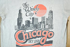 Vintage 1980s Chicago Windy City Skyline Souvenir T-Shirt Mens Small Medium