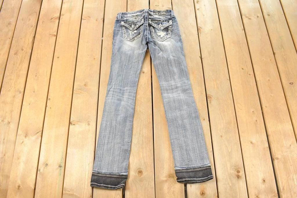 Vintage Deadstock Y2K Miss Me Bedazzled Low Rise Jeans Women's Size 26x31
