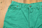 Vintage 1990s Green High Waist Denim Shorts