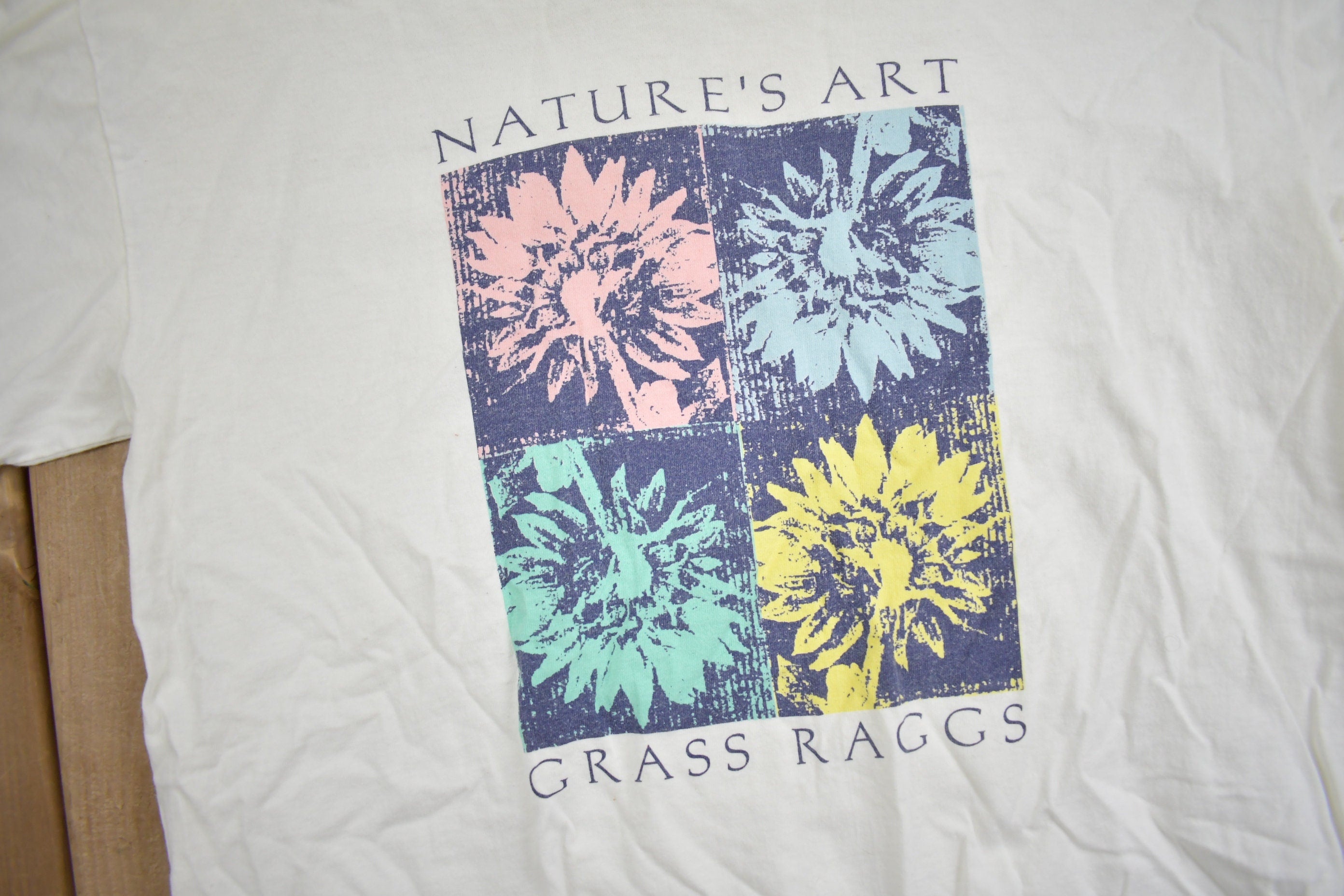 Vintage 1990s Natures Art Grass Rags Dandelion Graphic T Shirt