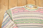 Vintage 1990s Heartworks Aztec Graphic Knitted Sweater