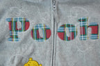 Vintage 1990s Pooh Bear Full Zip Fleece Disney Hoodie