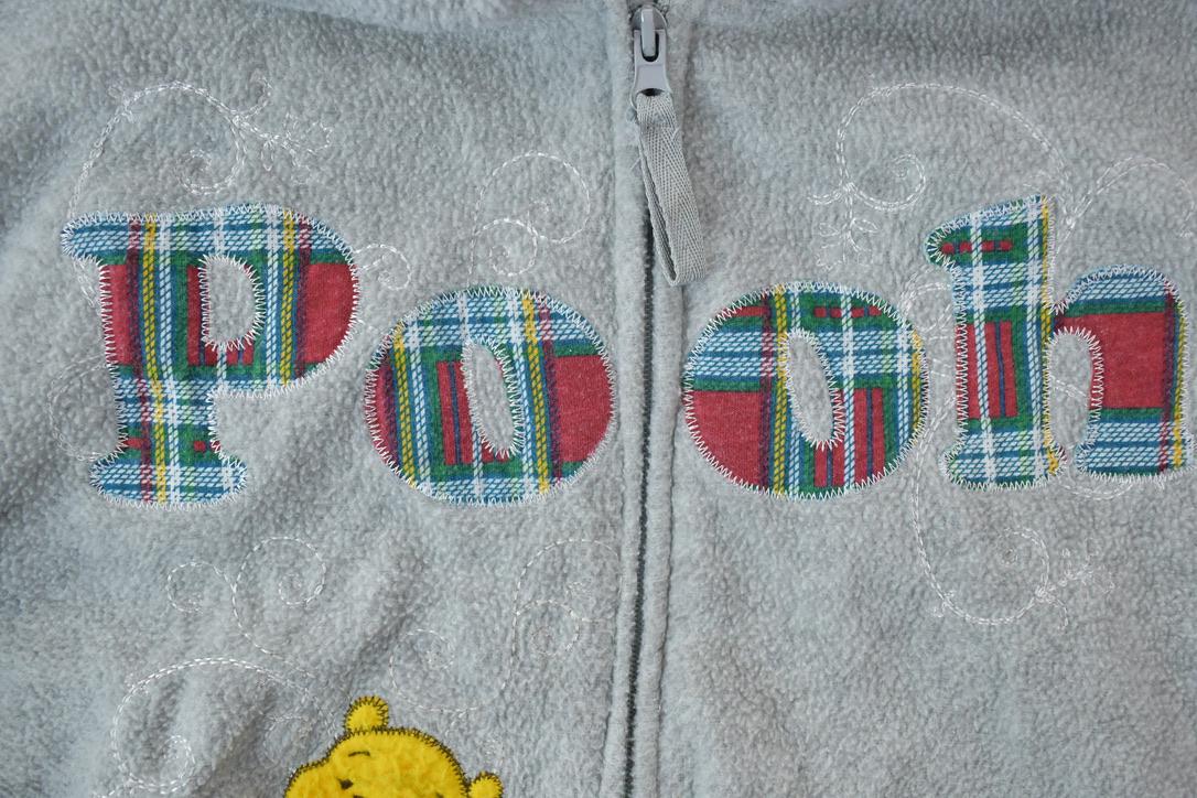 Vintage 1990s Pooh Bear Full Zip Fleece Disney Hoodie