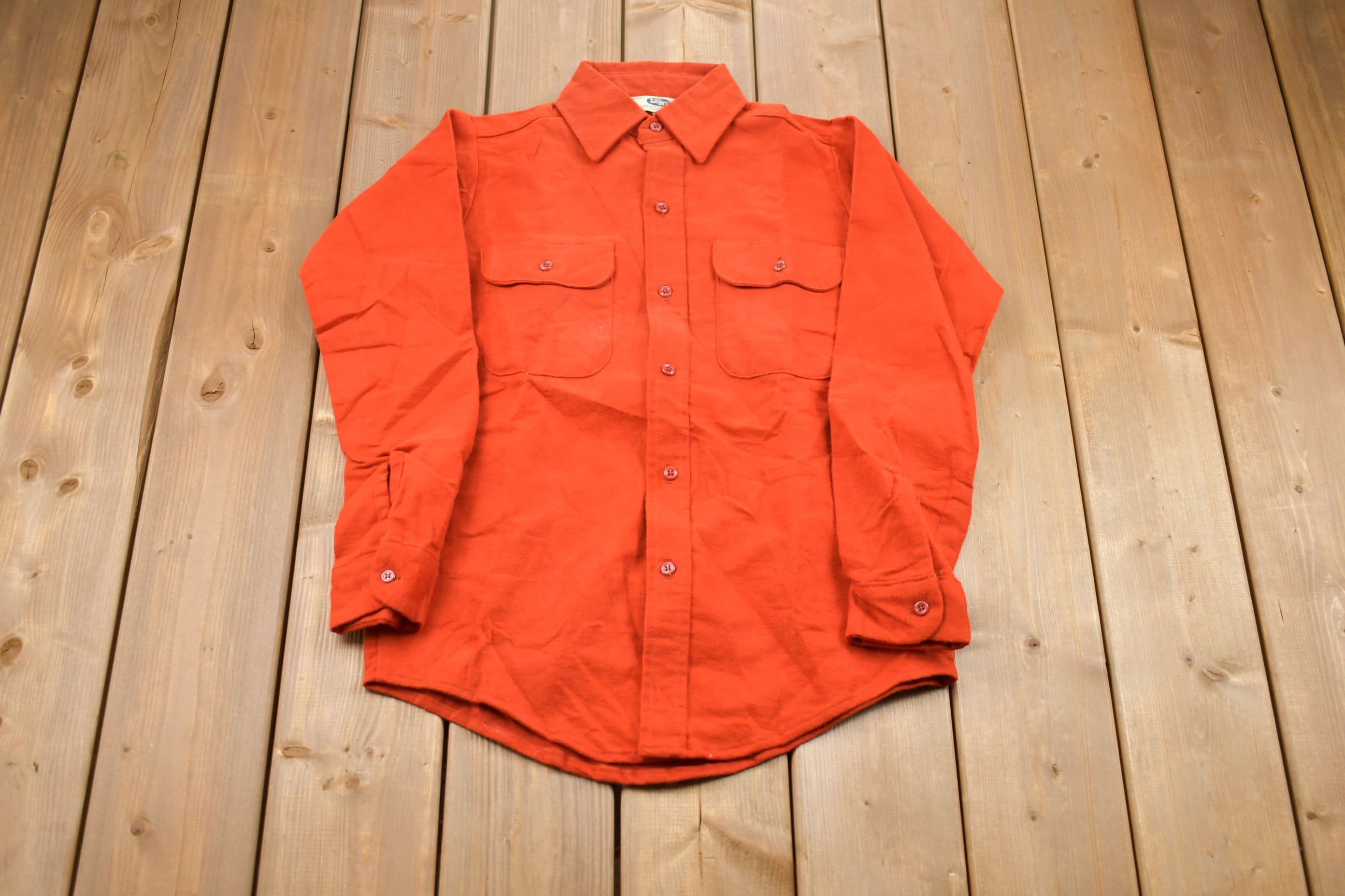 Vintage 1980s Mr. Leggs Wool Button Up Board Shirt
