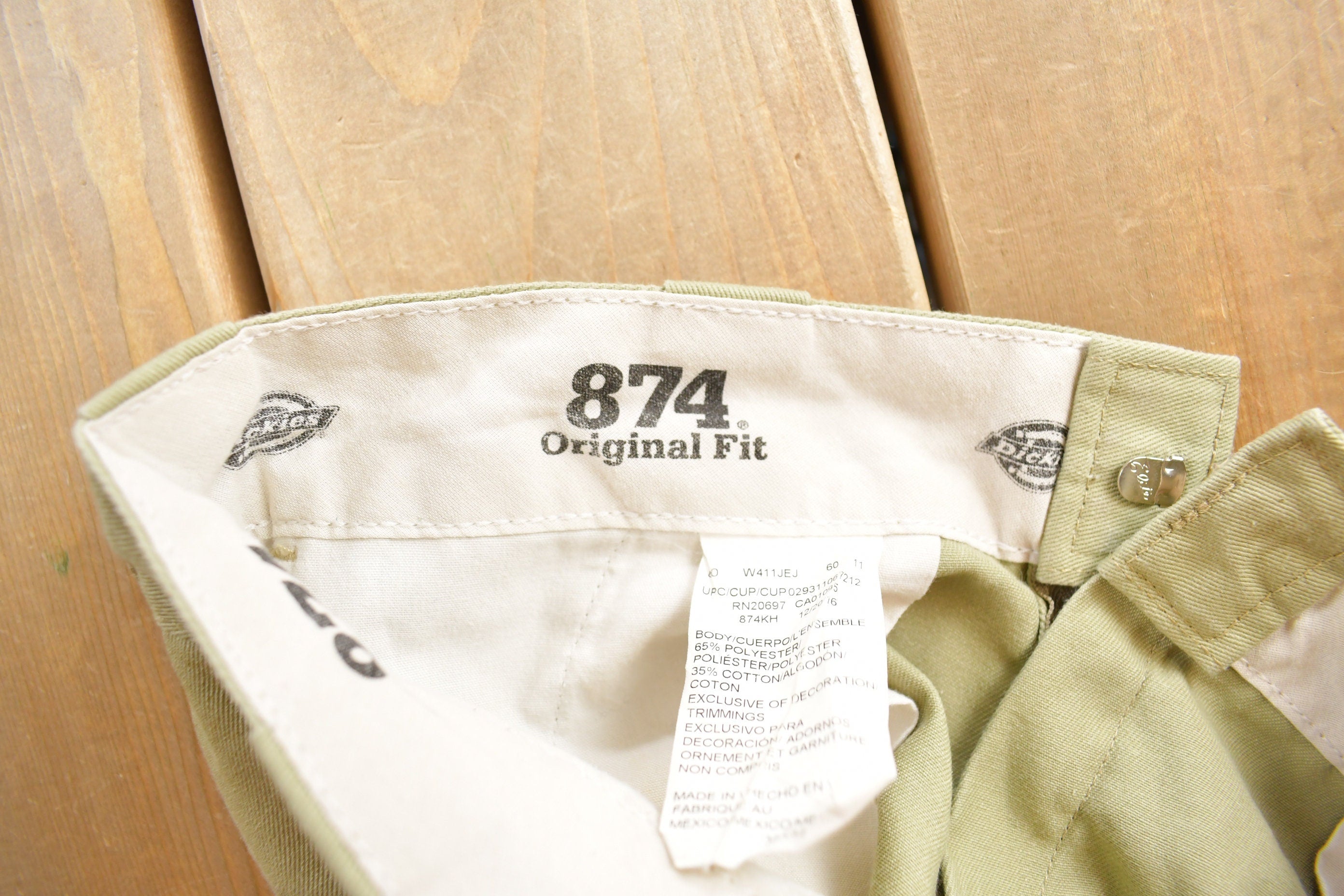 Vintage 1990s Green Dickies 874 Original Fit Pants Size 30 x 30.5