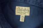 Vintage 1990s Cabela's Legendary Quality Blue Blank Button Up Shirt