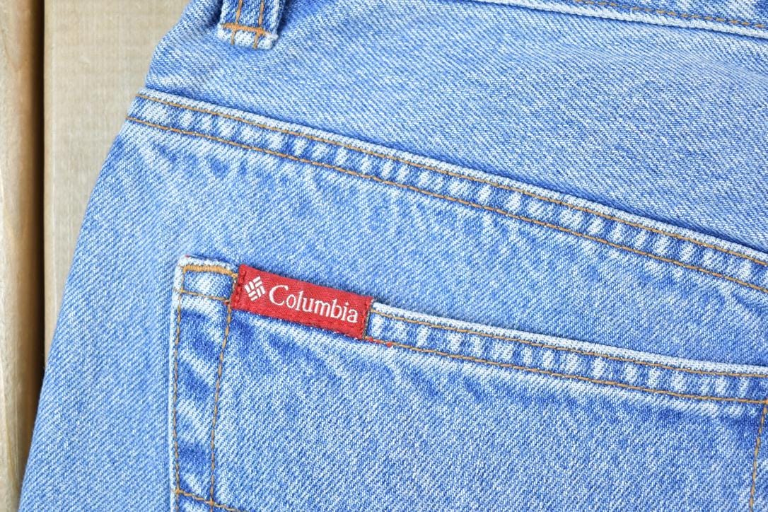 Vintage 1990s Columbia Denim Jeans Size 32 x 28 Made In USA