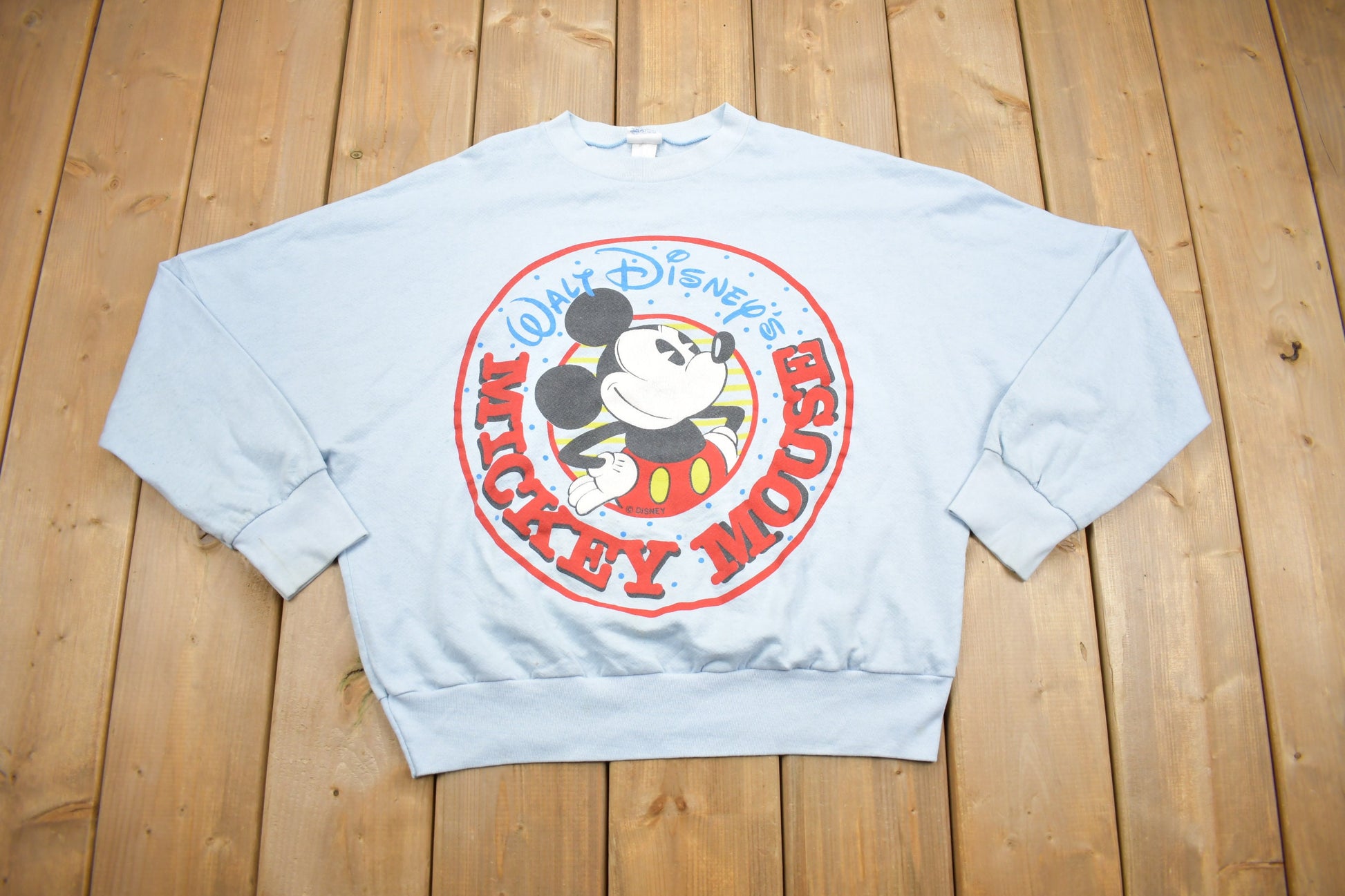 Vintage 1980s Walt Disney Mickey Mouse Crewneck / Made In USA / Vintage Sweatshirt / Sportswear / 80s Disney