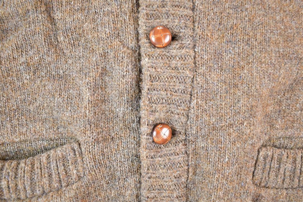 Vintage 1970s Wool Knit Cardigan Sweater Men's L
