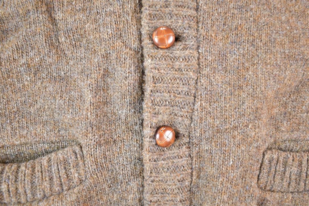 Vintage 1970s Wool Knit Cardigan Sweater Men's L