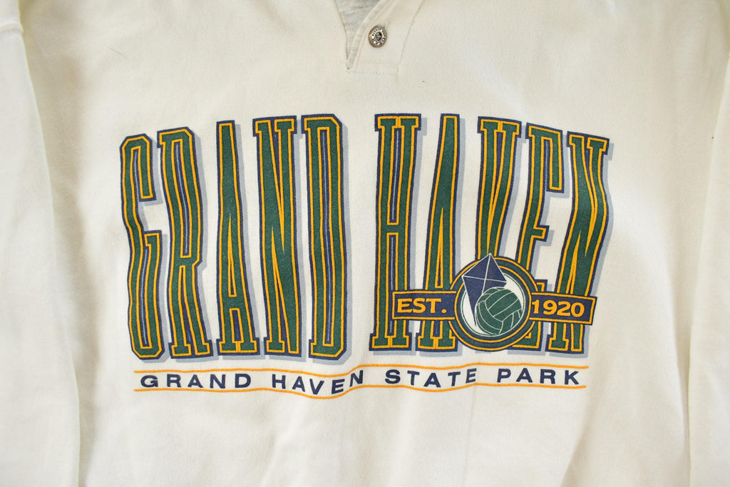 Vintage 1990s Grand Haven State Park Michigan Hoodie Men's Large
