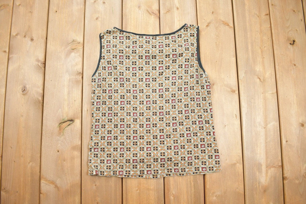 Vintage 1980s White Stag Quilted Texture Tank Top