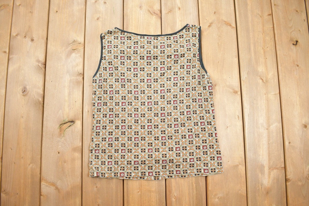 Vintage 1980s White Stag Quilted Texture Tank Top