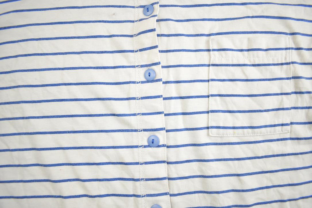 Vintage 1990s The Classics Striped Blank Button Up Baseball Shirt