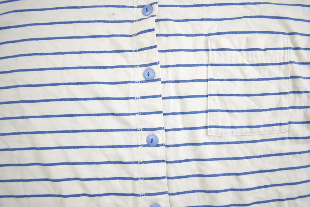 Vintage 1990s The Classics Striped Blank Button Up Baseball Shirt