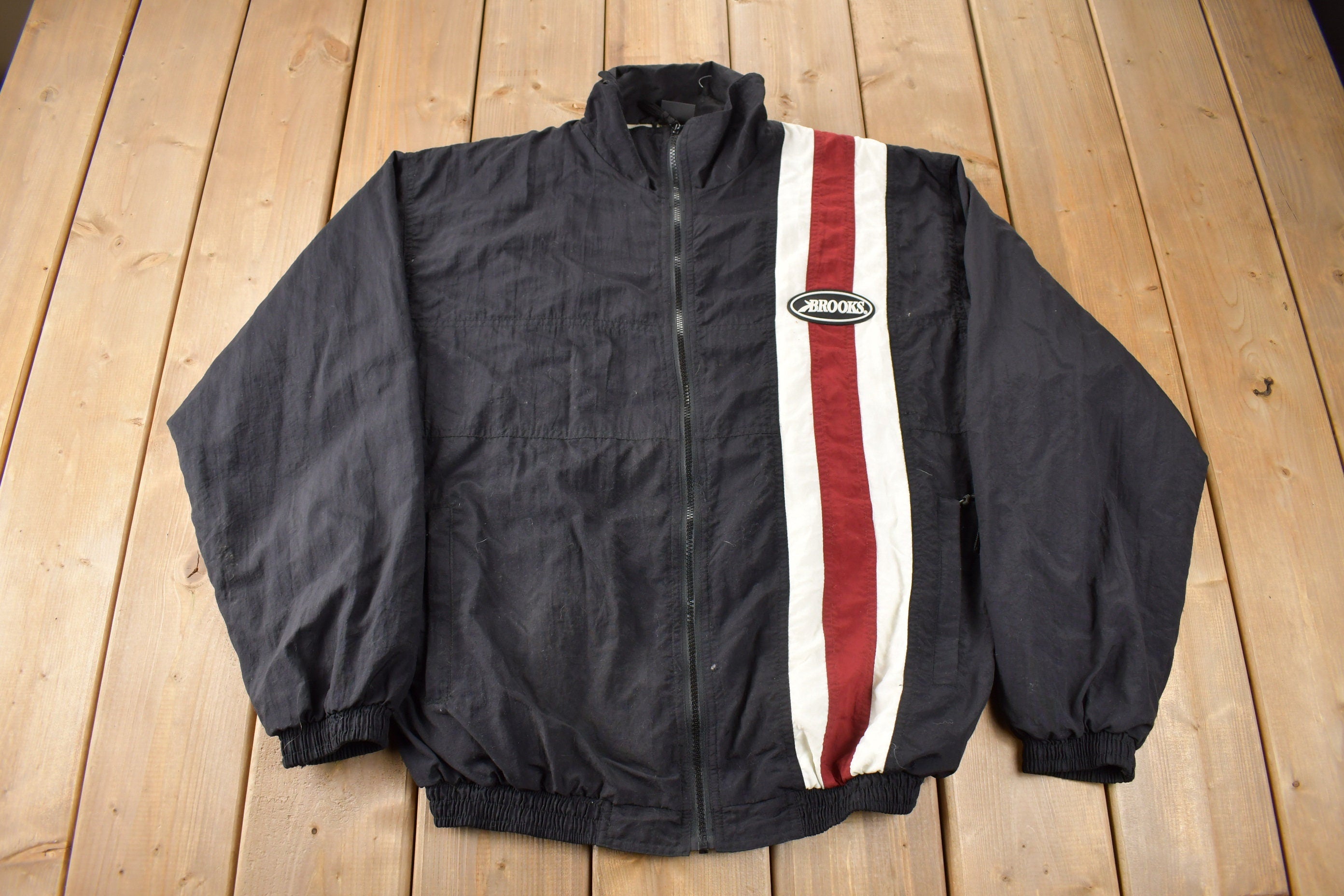 Vintage 1990s Brooks Jogging Windbreaker Jacket Size M