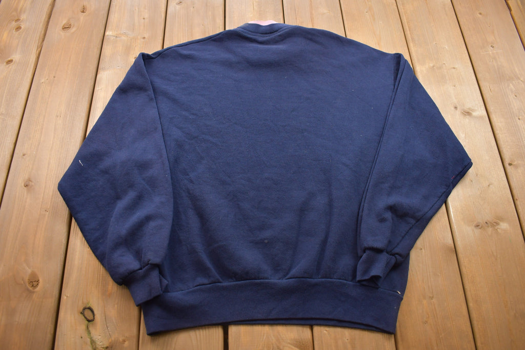 Vintage 1990s Morning Sun Double Collar Flower Crewneck Sweatshirt