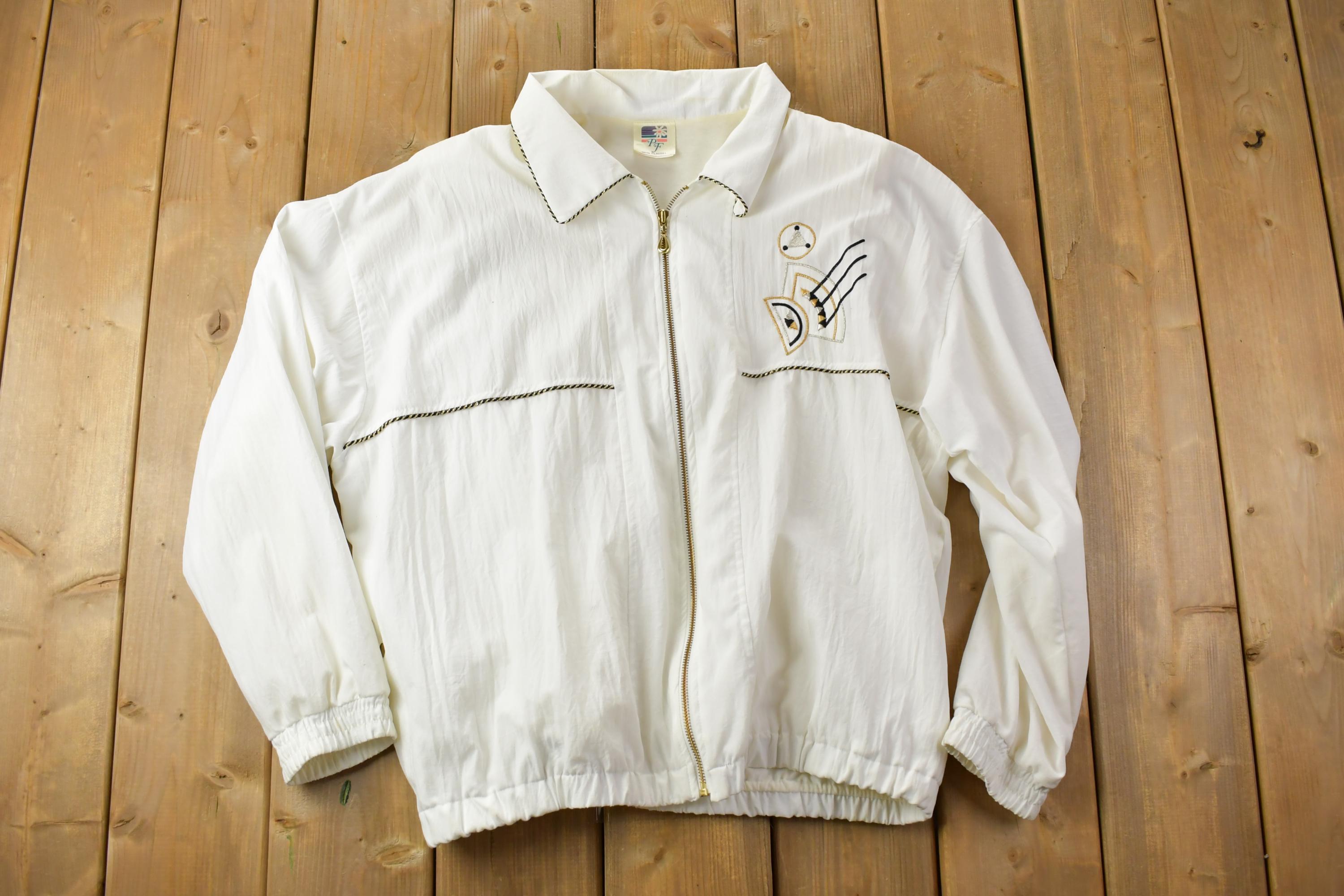 Vintage 1990s Claudel Zip Up Collared Windbreaker