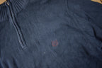 Vintage Y2K Chaps Embroidered Logo Quarter Zip Knit Sweater Size L