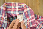 Vintage 1970s Fruit Of The Loom Flannel Button Up Shirt Men's Medium