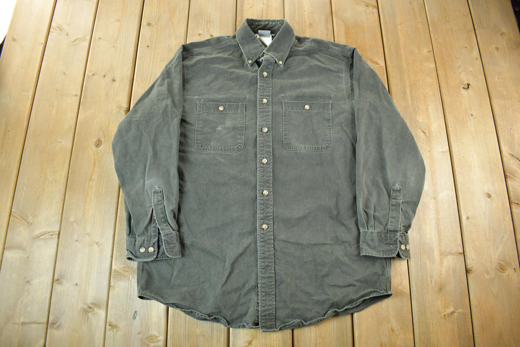 Vintage 1990s Carhartt Sun Faded Button Up Shirt Men's L-XL