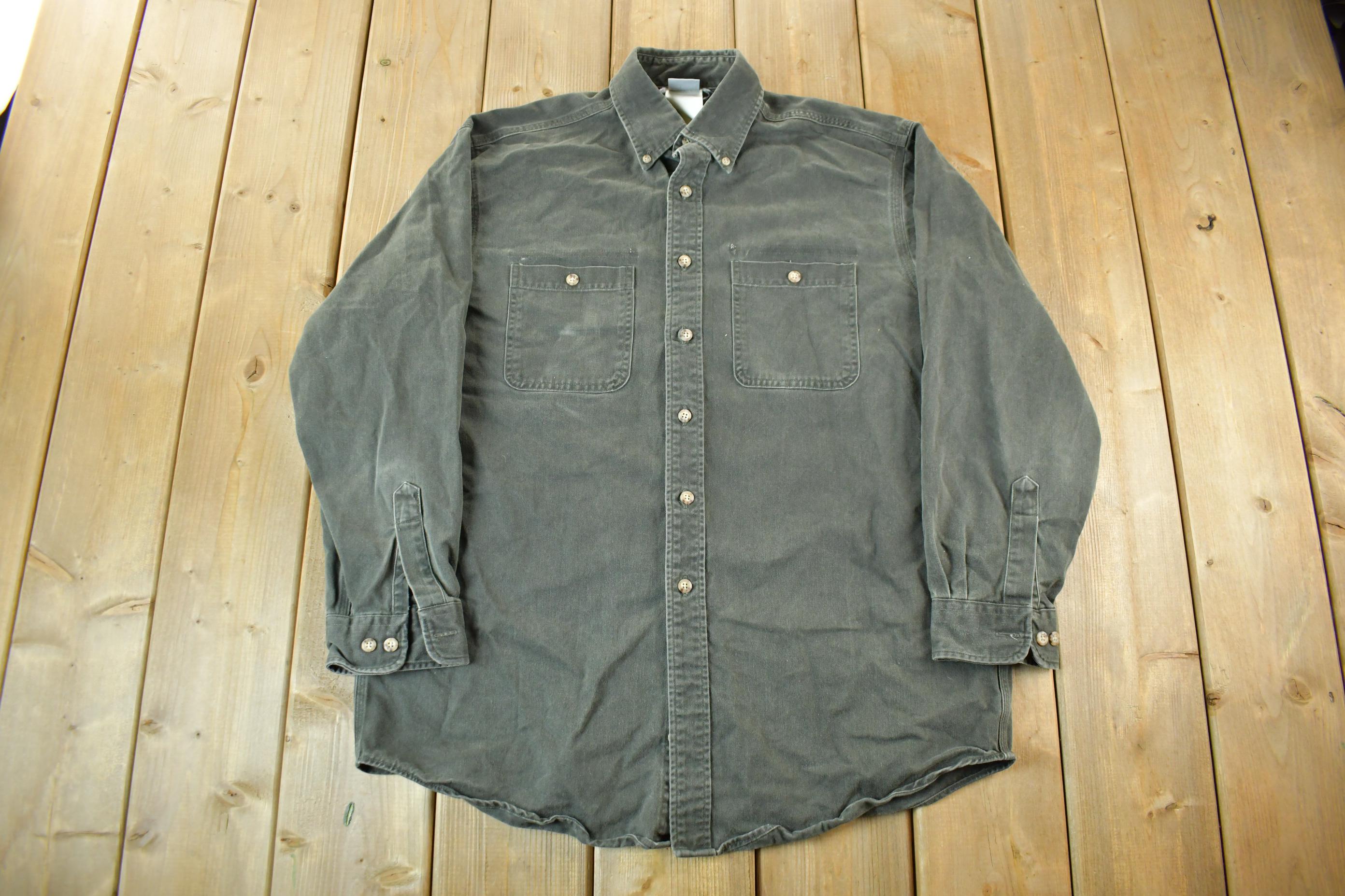 Vintage 1990s Carhartt Sun Faded Button Up Shirt Men's L-XL