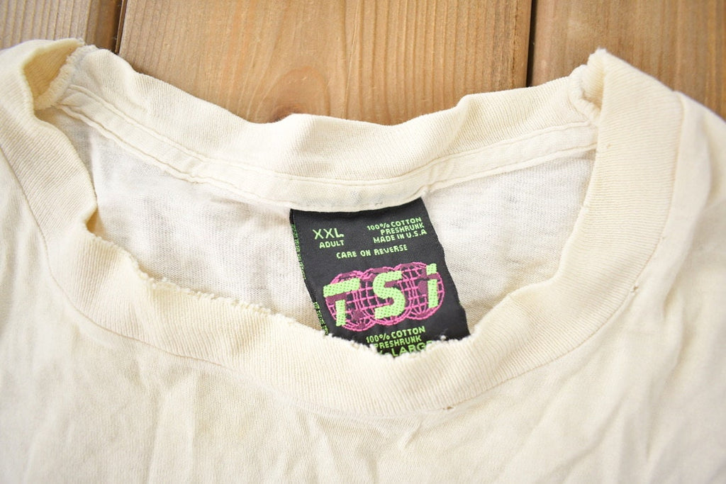 Vintage 1994 Iowa Warner Bros Canoe Souvenir Travel T Shirt Made In USA Size XXL