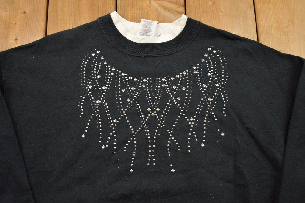 Vintage 1990s Cute Bedazzled Crewneck Sweater