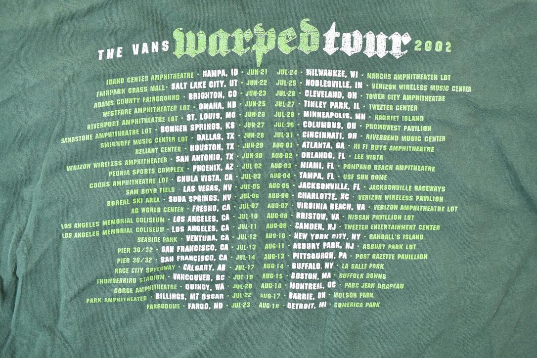 Vintage 2002 Vans Warped Tour Souvenir T-Shirt