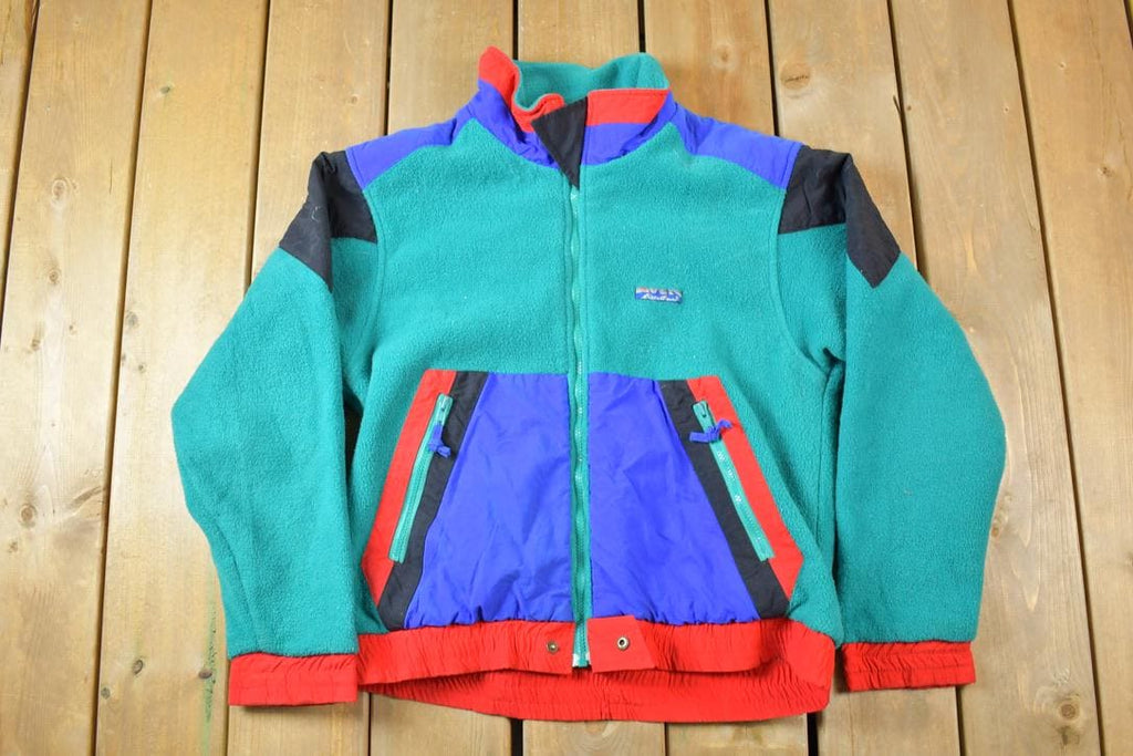 Vintage 1990s Eddie Bauer Fleece Colour Block Ski Jacket