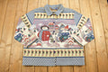 Vintage 1990s Christmas Graphic Patchwork Button Up Jacket