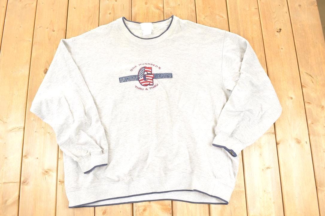 Vintage 1990s American Grandpa One Hundred Thru And Thru Crewneck Sweatshirt Men's XLT