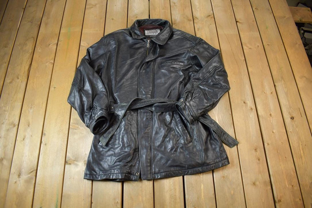Vintage 1990s Pelle Studio Leather Waist Coat - 3X