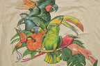Vintage 1992 Tropical Birds Theme Graphic T-Shirt