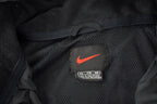 Vintage 1990s Black Nike Mini Swoosh Hooded Windbreaker Jacket Size XXL