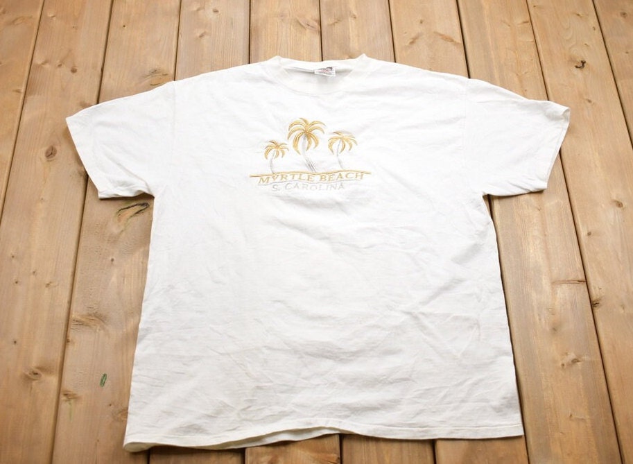 Vintage 1990s Myrtle Beach Embroidered T-Shirt