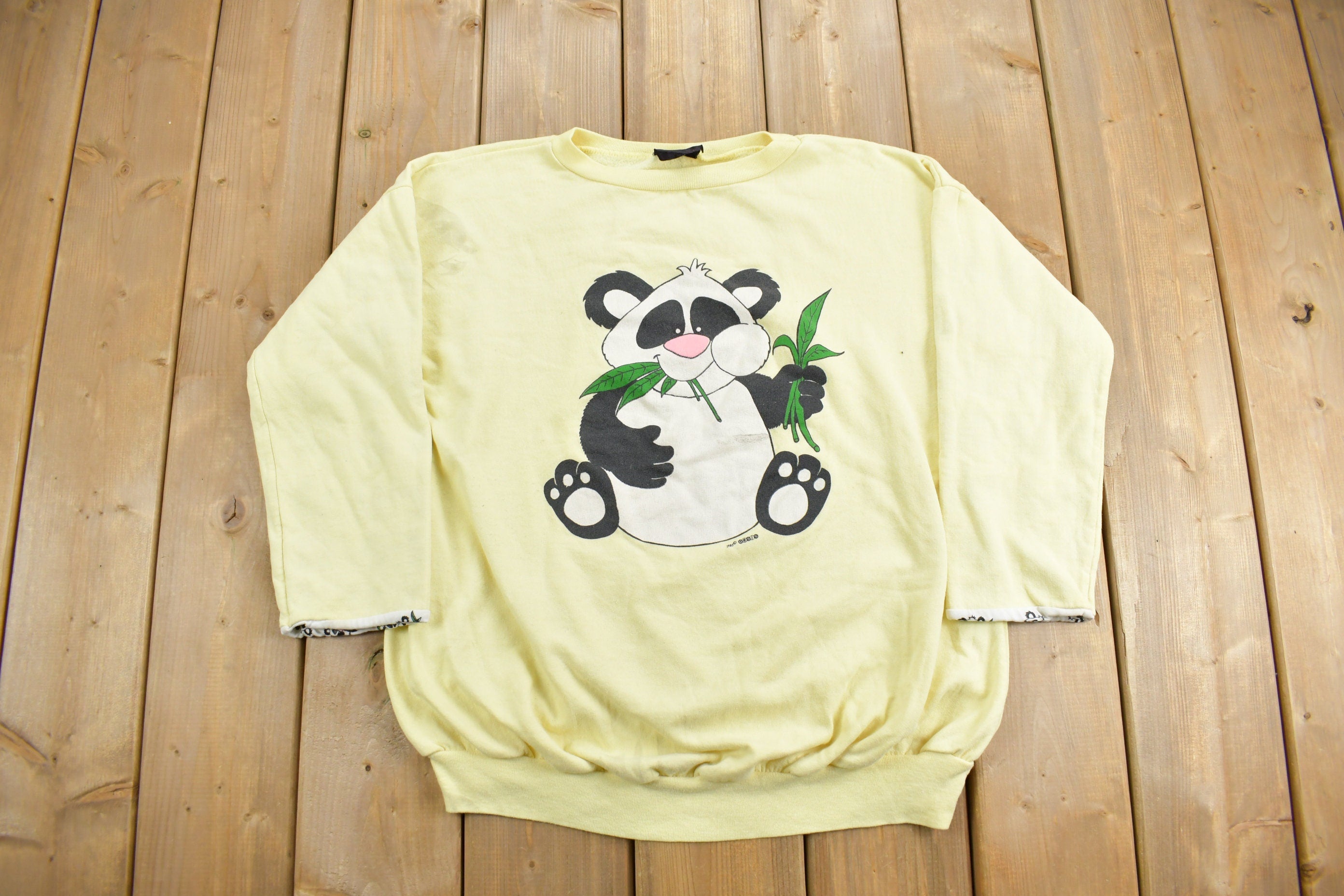 Vintage 1985 Zoo Crew Panda Graphic Crewneck Sweatshirt
