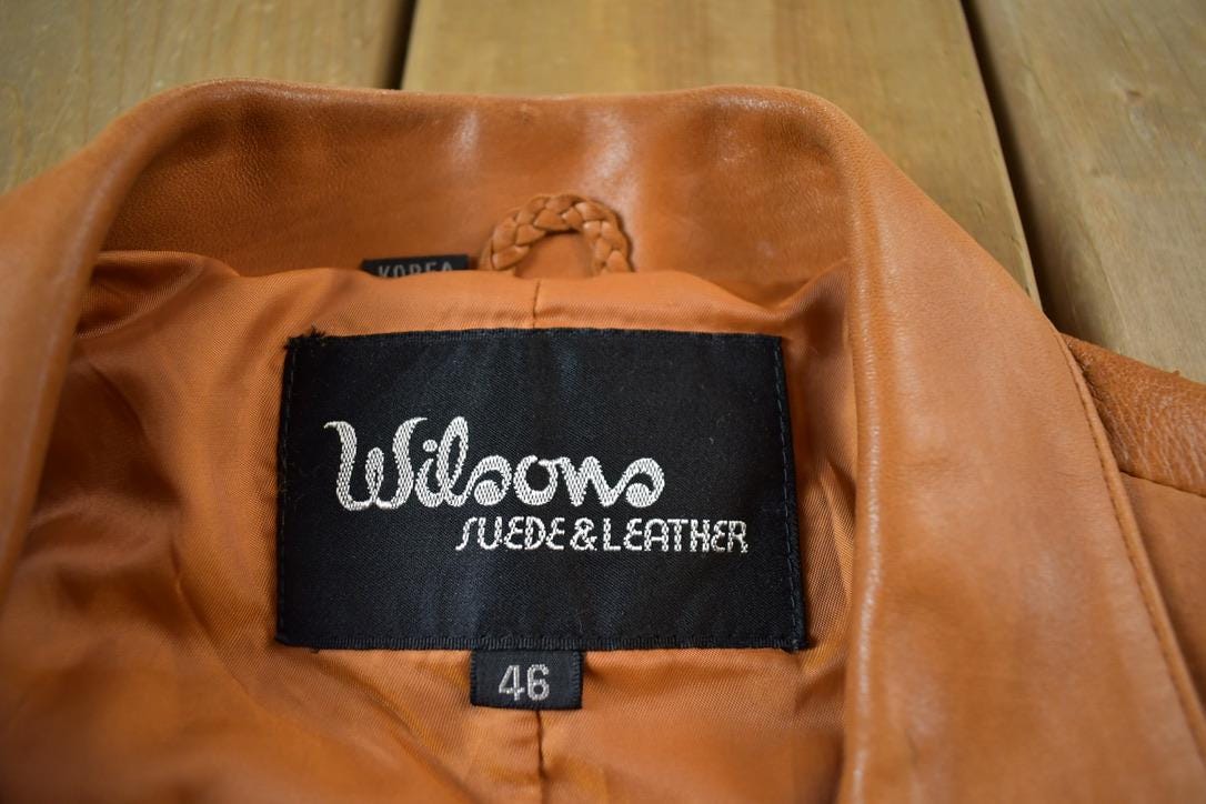 Vintage 1980s Wilson Suede & Leather Silk Lined Coat