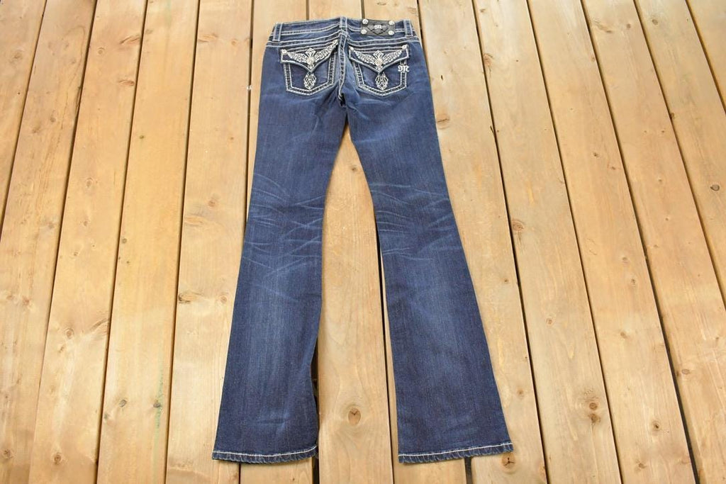 Vintage Deadstock Y2K Miss Me Bedazzled Low Rise Jeans Women's Size 26x31