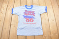 Vintage 1986 Senior Splash The Ultimate Graduation Cruise Single Stitch Graphic Ringer T-Shirt Made In USA