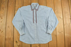 Vintage 1990s Womens Embroidered Denim Button Up Shirt