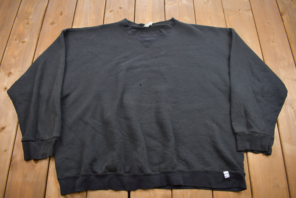 Vintage 1990s Blank Discus Athletic Black Crewneck Sweatshirt