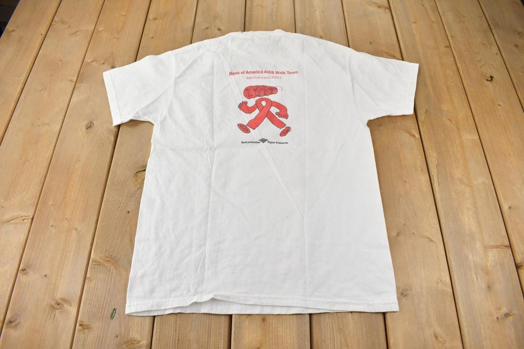 Vintage 2003 San Francisco AIDS Walk Team Graphic Art T-Shirt Size M