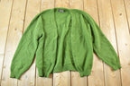 Vintage 1970s Arrow Kurt Cobain Cardigan Knit Abstract Pattern Crewneck Sweater Mens L