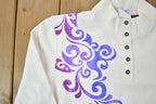 Vintage 1990s Crazy Shirts Quarter Button Mock Neck Sweatshirt /
