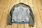 Vintage 1990s Levi's 2 Tone Patch Work Denim Jean Jacket