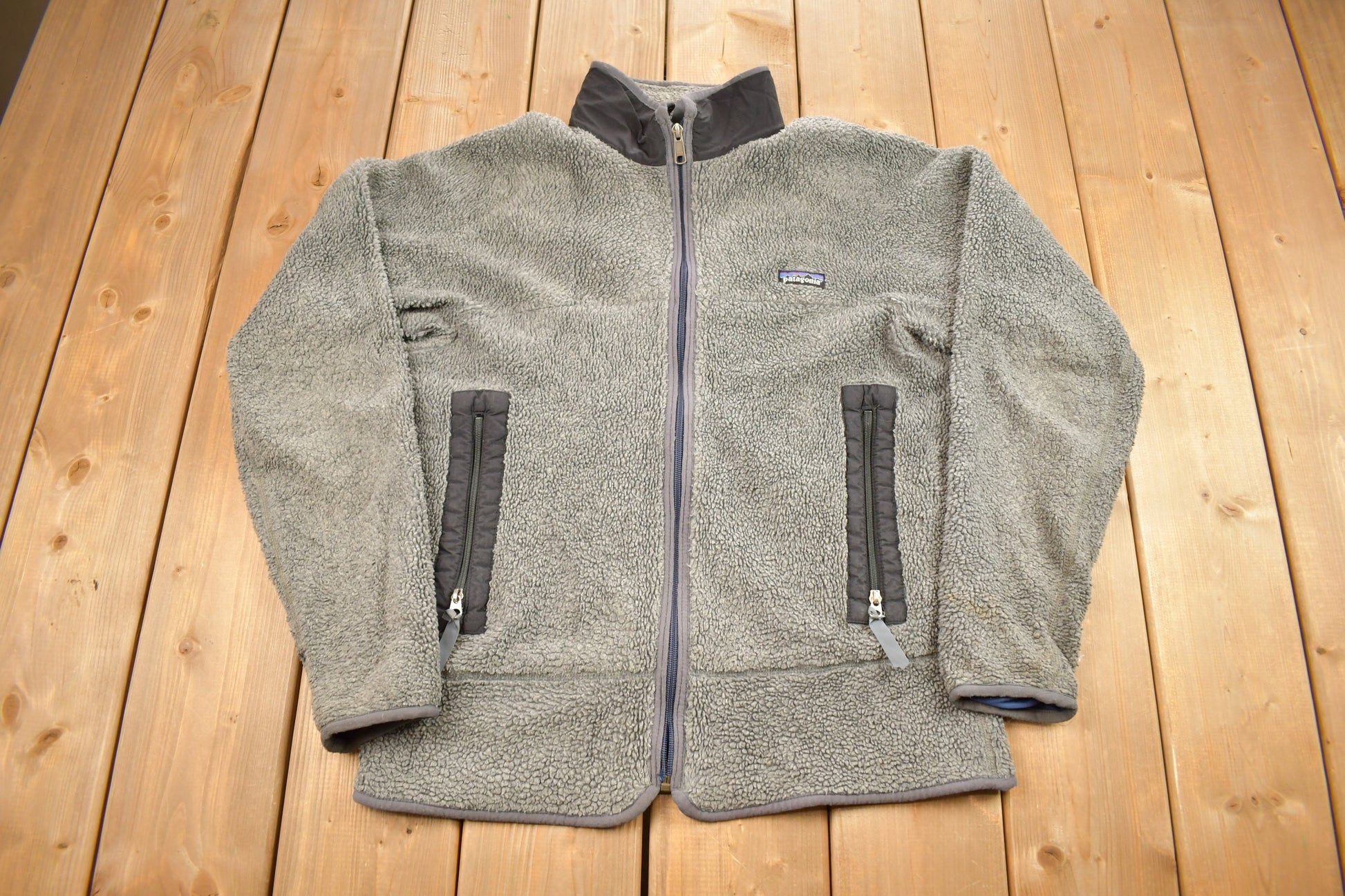 Vintage 1990s Patagonia Deep Pile Fleece Zip Up Sweater