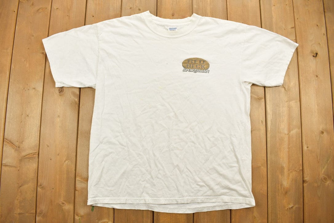 Vintage 1990s Funny Red Neck Sportsman Graphic T-Shirt