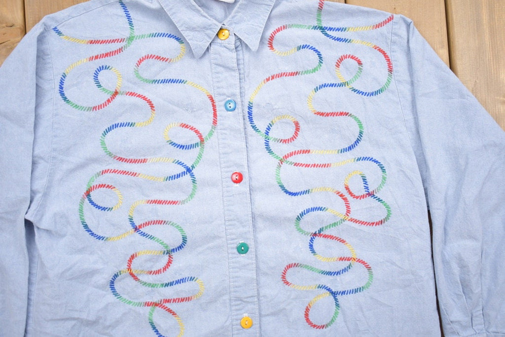 Vintage 1990s Abstract Button Up Shirt