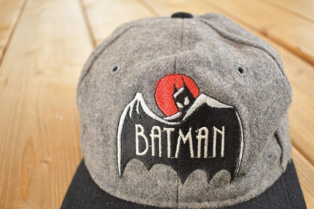 Vintage Y2K Youth Batman The Animated Series Comic Book Snapback Hat / 2000's Embroidered Cap